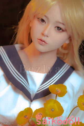 Kaifu 163cm A-cup White Skin Blond Love Doll Bezlya his good silicone+TPE